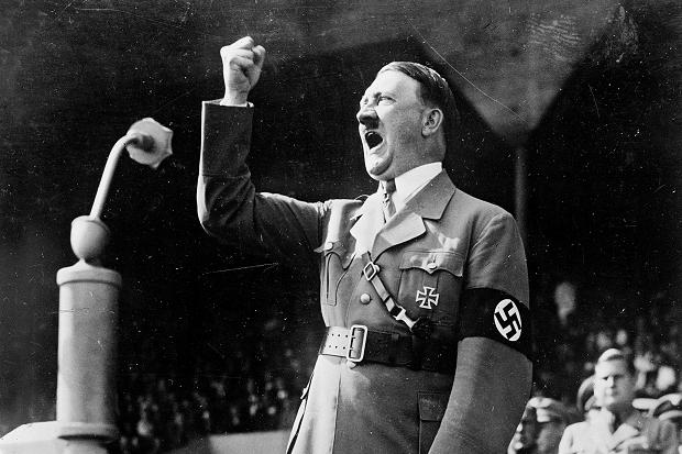 Adolf Hitler at a speech